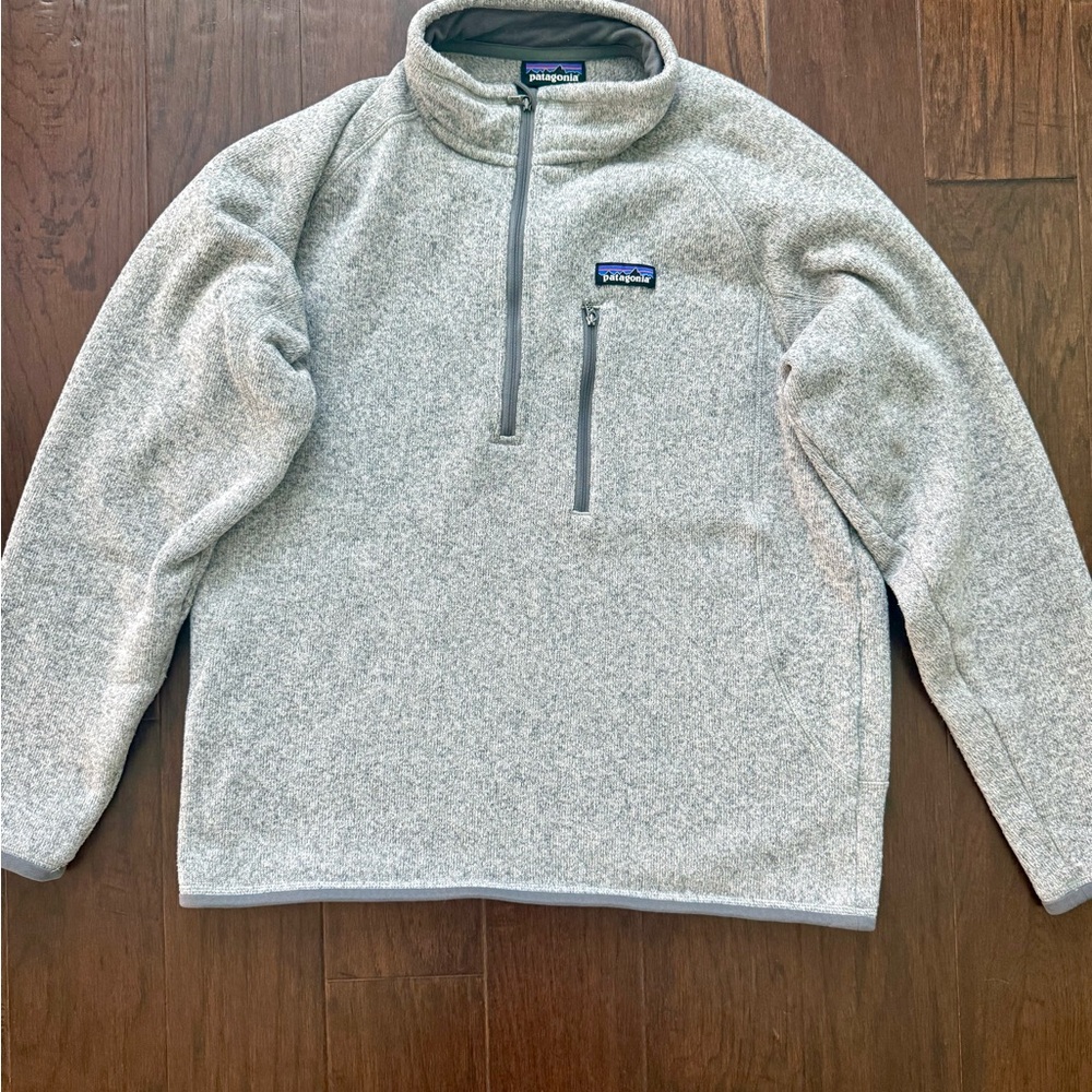 Patagonia Better Sweater Mens Medium Stonewashed Gray 1/4 Zip Fleece Pullover